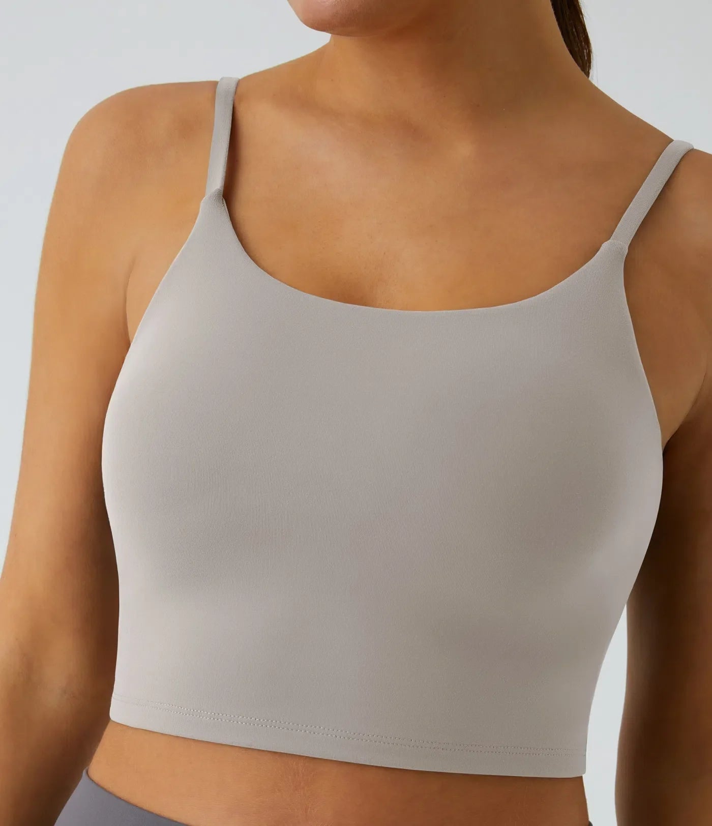 Basic Padded Workout Cropped Low Support Tank Top A-C Cups
